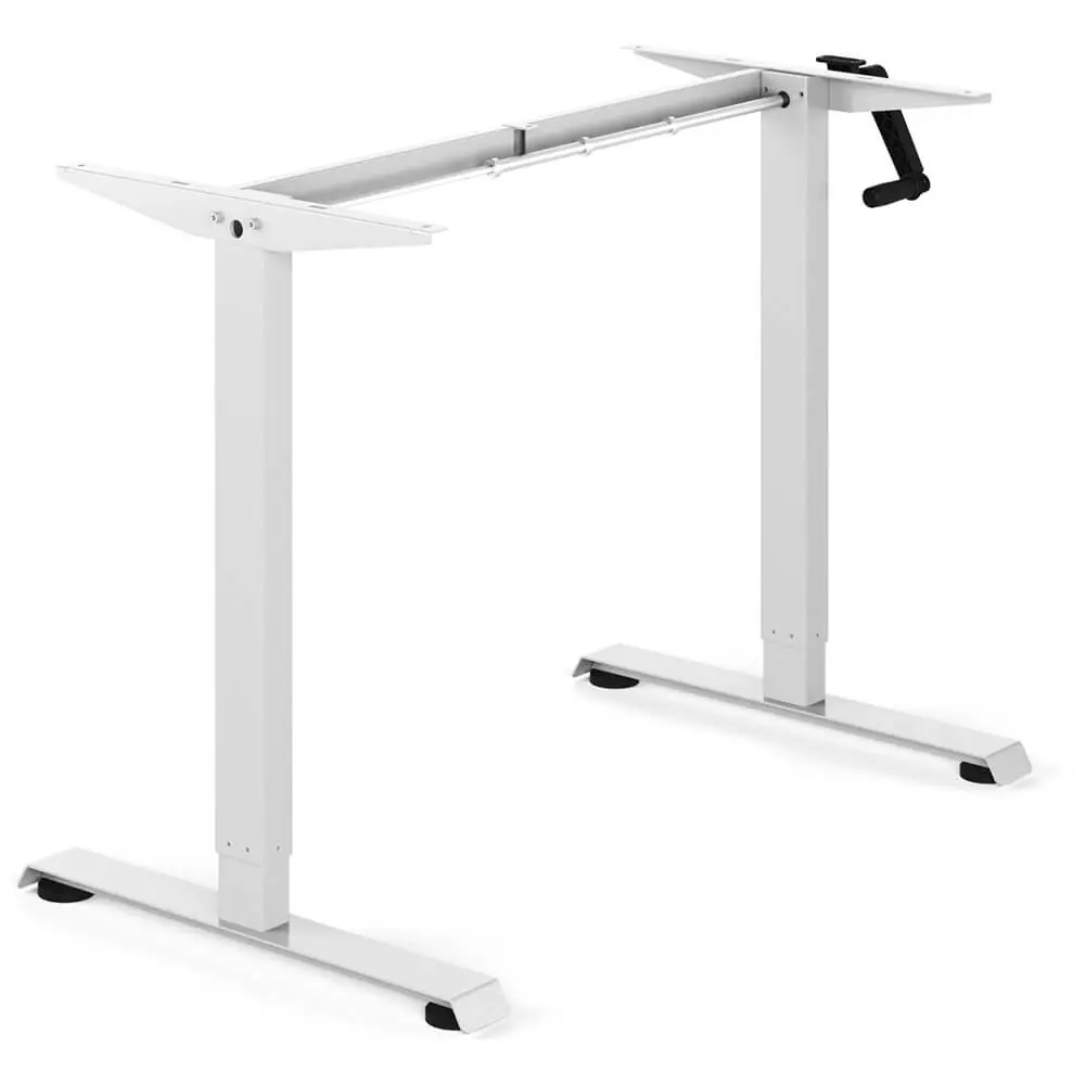 crank 2-stage rectangular column height adjustable desk without table top LD-NH01